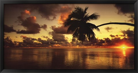 Framed Aitutaki Lagoon, Cook Islands Print