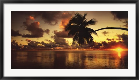 Framed Aitutaki Lagoon, Cook Islands Print