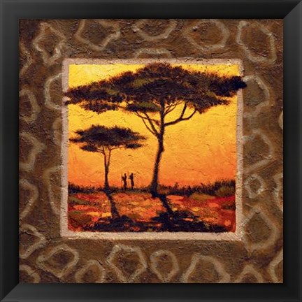 Framed Savannah Sunset II Print