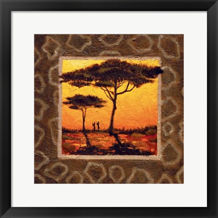 Framed Savannah Sunset II Print