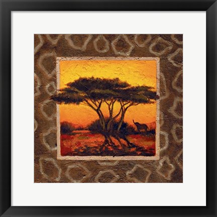 Framed Savannah Sunset IV Print