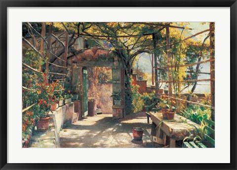 Framed In The Pergola Print