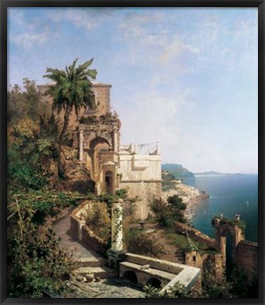 Framed In The Garden, Amalfi Coast Print