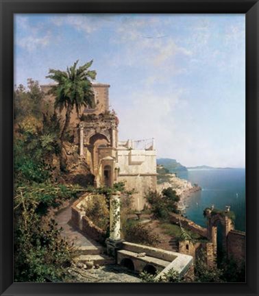 Framed In The Garden, Amalfi Coast Print