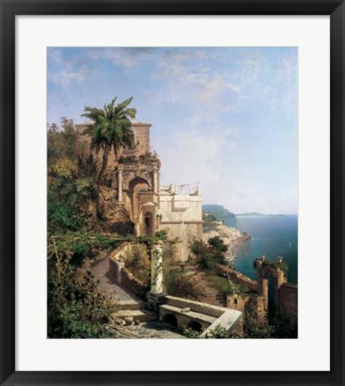 Framed In The Garden, Amalfi Coast Print