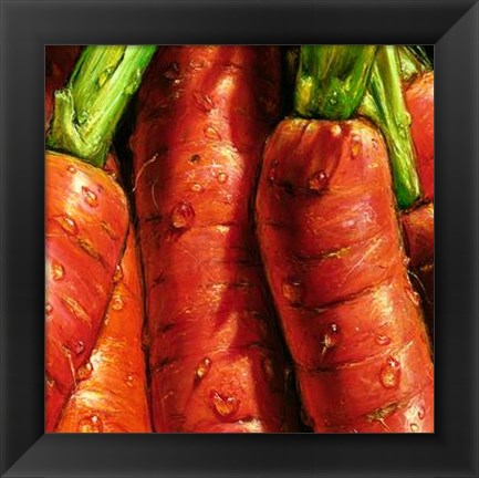 Framed Carrots Print