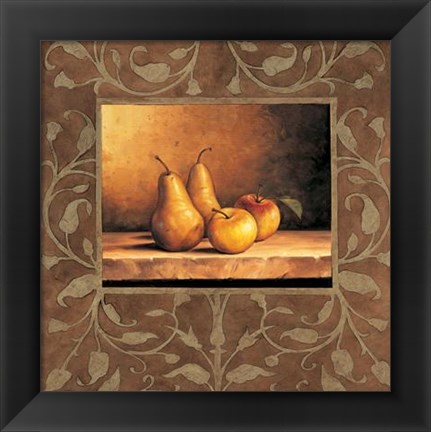 Framed Pears And Apples Print