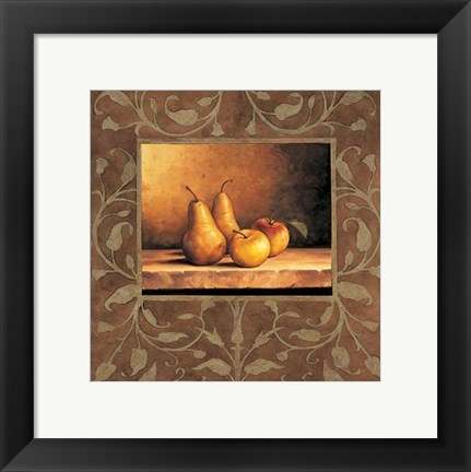 Framed Pears And Apples Print