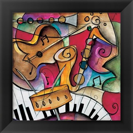 Framed Jazz It Up II Print