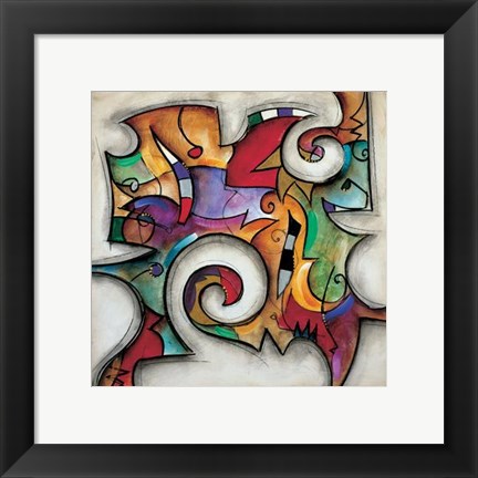 Framed Swirl I Print