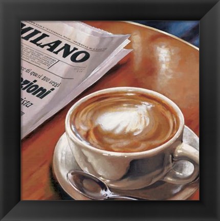 Framed Cappuccino Al Bar Print