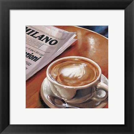 Framed Cappuccino Al Bar Print