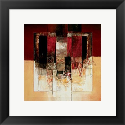 Framed Composizione In Rosso Print