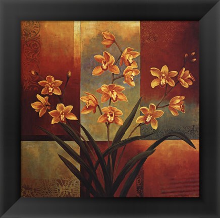 Framed Orange Orchid Print