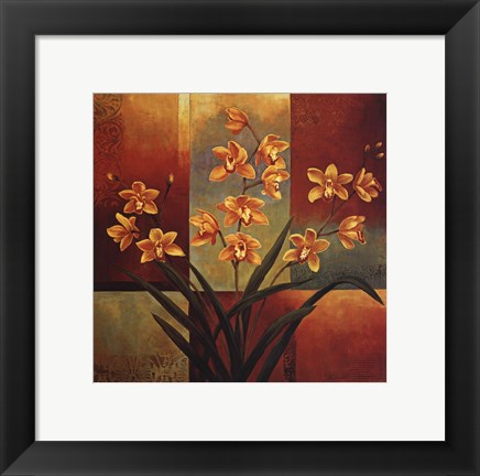 Framed Orange Orchid Print