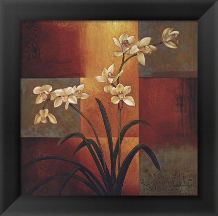 Framed White Orchid Print