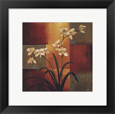 Framed White Orchid Print