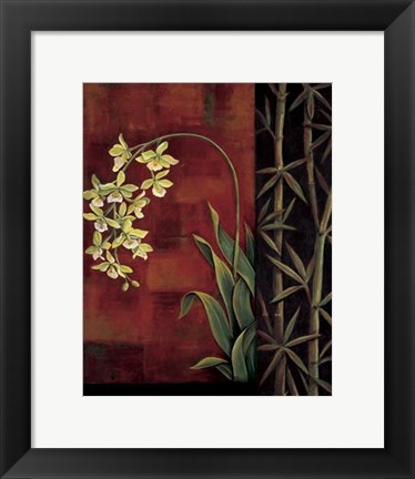 Framed Green Orchid Print