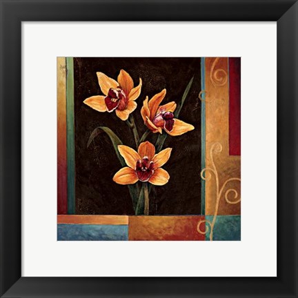 Framed Yellow Orchids Print