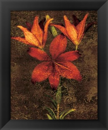 Framed Red Lilies Print