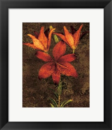 Framed Red Lilies Print