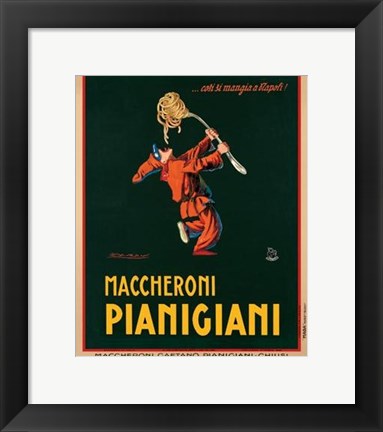 Framed Maccheroni Pianigiani, 1922 Print