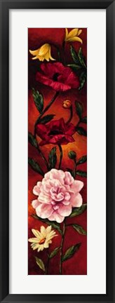 Framed Flower Garden III Print