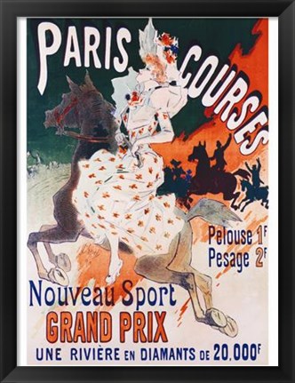 Framed Paris Courses Print