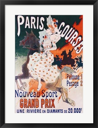 Framed Paris Courses Print