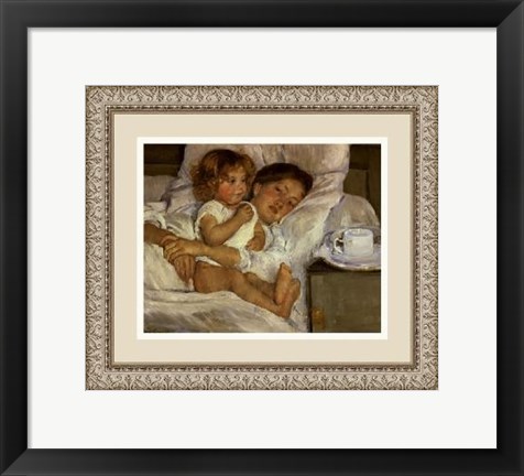 Framed Breakfast In Bed Print