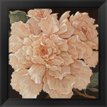 Framed Ivory Peonies Print