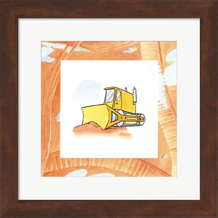 Framed Charlie&#39;s Bulldozer Print