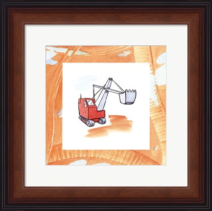 Framed Charlie&#39;s Steamshovel Print