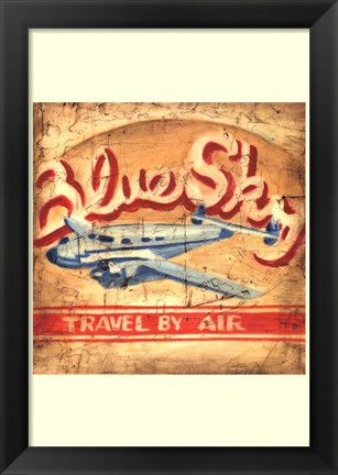 Framed Blue Sky Travel Print