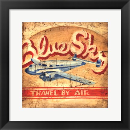 Framed Blue Sky Travel Print