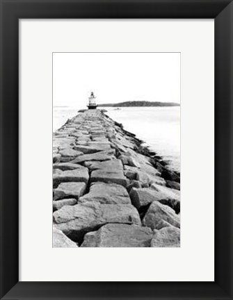 Framed Spring Point Light, Maine II Print