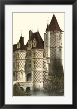 Framed French Chateaux In Brick II Print