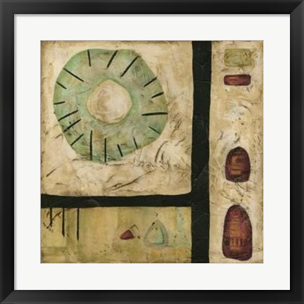 Framed Stone Tile III Print