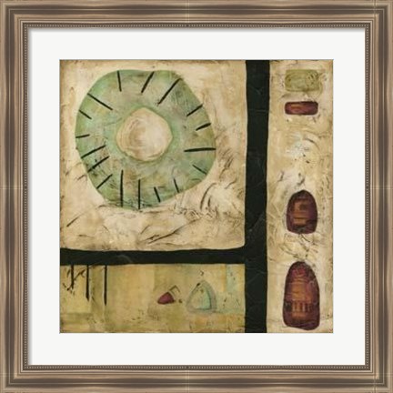 Framed Stone Tile III Print