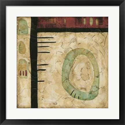 Framed Stone Tile IV Print