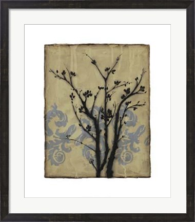 Framed Branch In Silhouette II Print