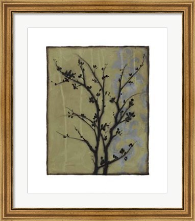 Framed Branch In Silhouette III Print