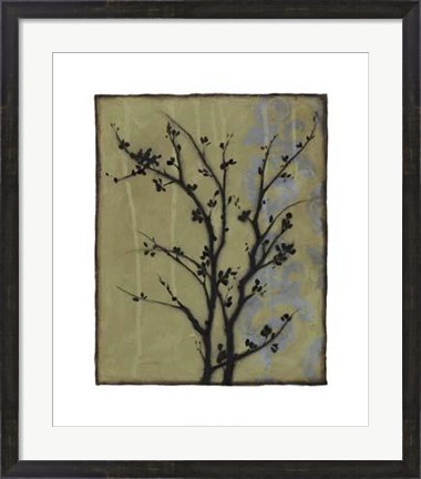 Framed Branch In Silhouette III Print