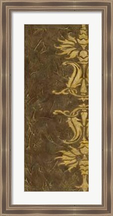 Framed Gold Damask VI Print