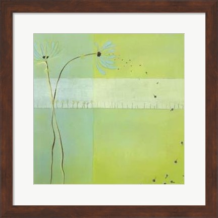 Framed Blue Seedlings III Print