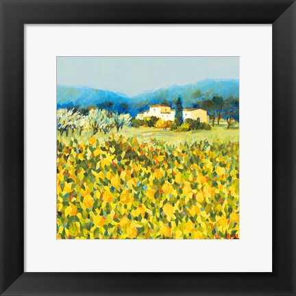 Framed Lemon Grove, Tuscany Print