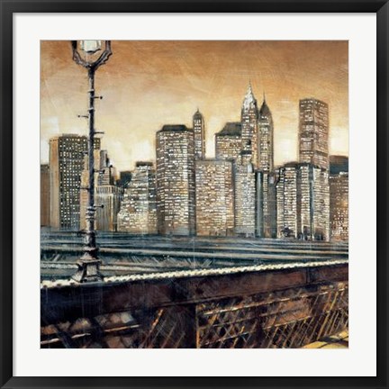 Framed Manhattan Sunset I Print