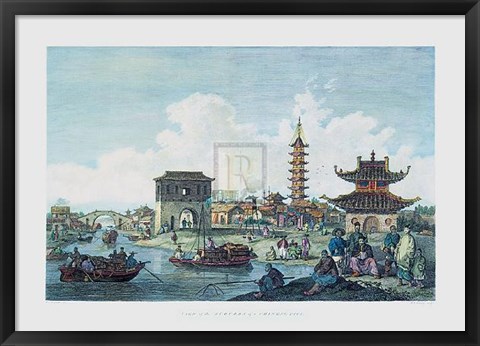 Framed Staunton&#39;s Embassy to China Print