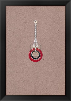 Framed Jewellery Designs III Print