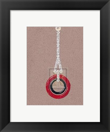 Framed Jewellery Designs III Print